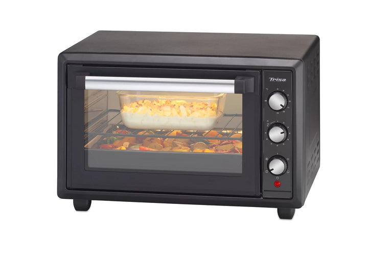 Trisa Mini Backofen 28L "Forno Gusto" mit Umluft, Ober- und Unterhitze, 30°C-250°C, Stay-On-Funktion