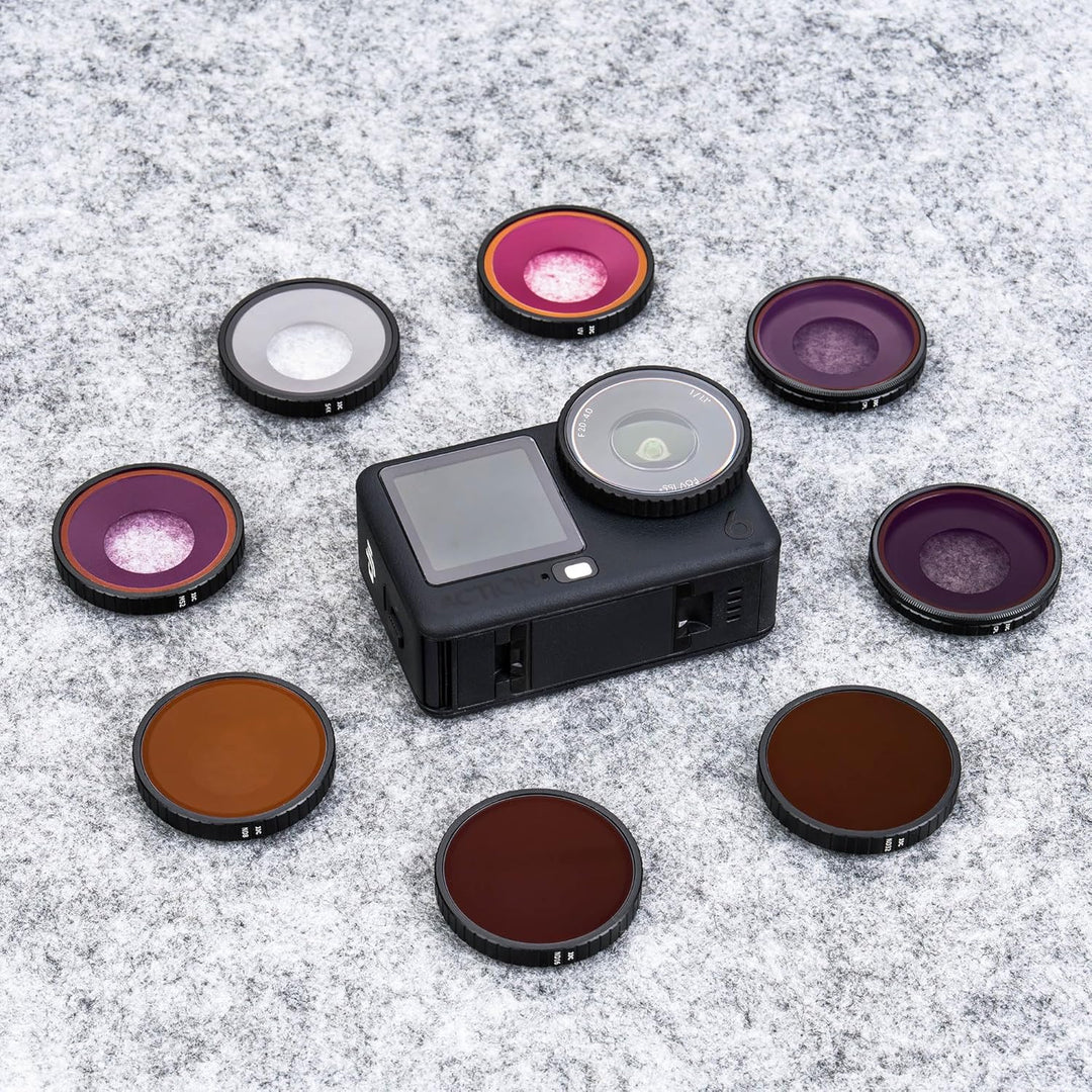 JJC Osmo Action 6 Black Mist 1/2 Filter,Black Diffusion Filter für DJI Osmo Action 6 mit Filteretui