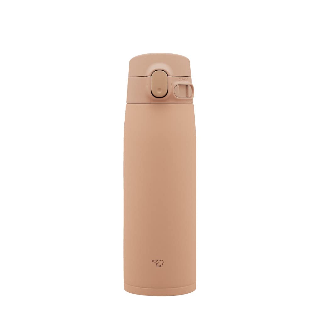 Zojirushi SM-VA60-TM Wasserflasche, One-Touch-Edelstahlbecher, nahtlos, 600 ml, helltaupe 20-Ounce B