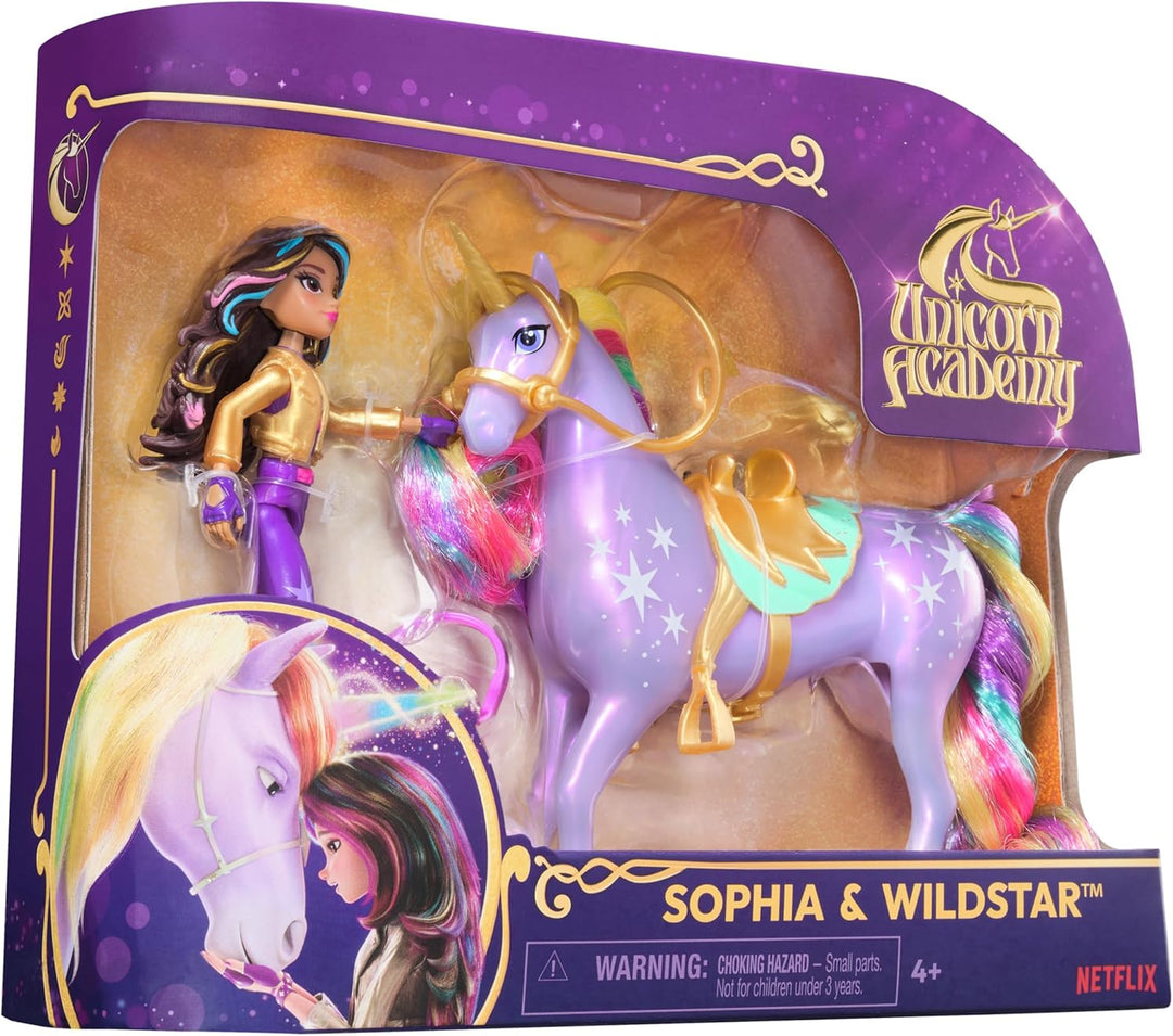 Unicorn Academy Sophia und Einhorn Wildstar Set - ca. 12 cm grosse Originalfiguren zur beliebten Net