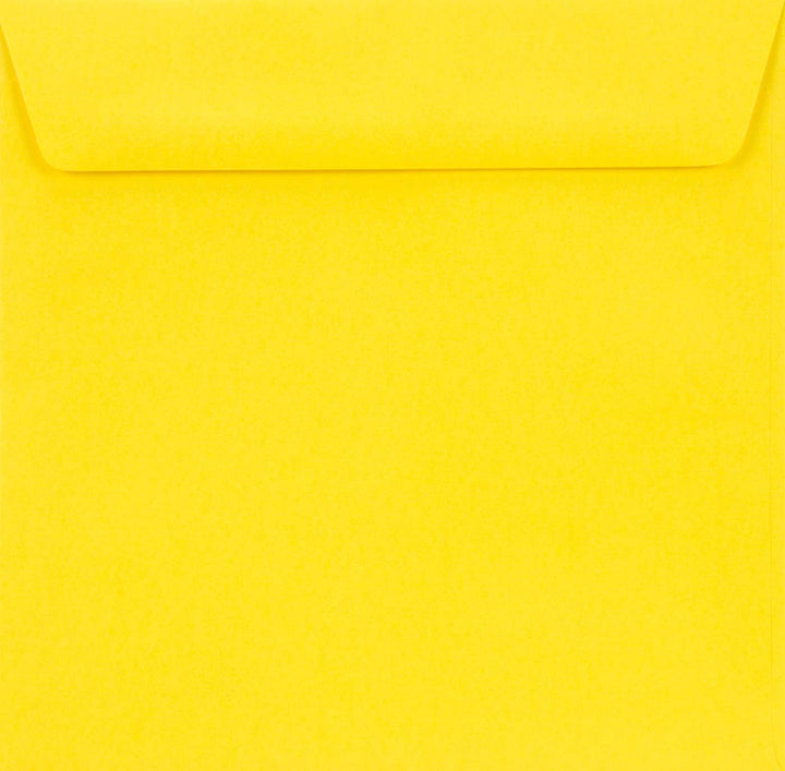 Netuno 500 quadratische Umschläge Gelb 155x 155 mm 90g Burano Giallo Zolfo bunte Briefumschläge quad