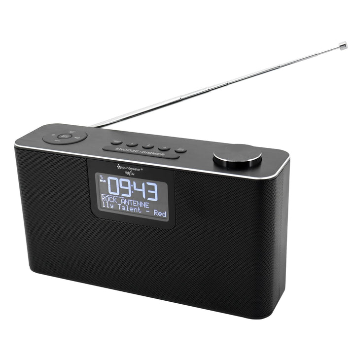 Soundmaster DAB700SW tragbares Radio Boombox DAB+ UKW mit USB SD Bluetooth schwarz, schwarz