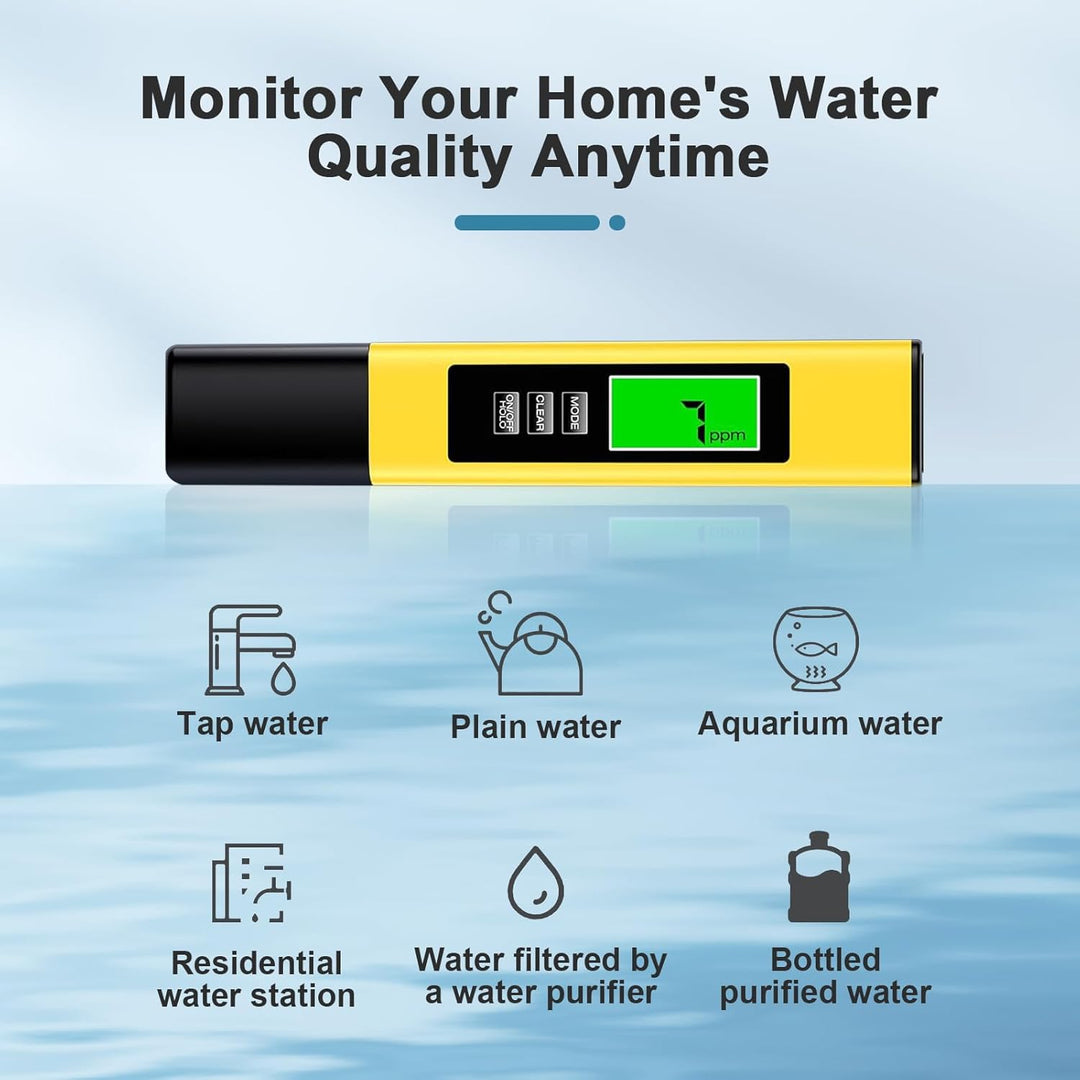 4-in-1-Wasserqualitätstester, TDS EC Temperaturmesser mit LCD-Display, Sonde aus Titan für Trinkwass
