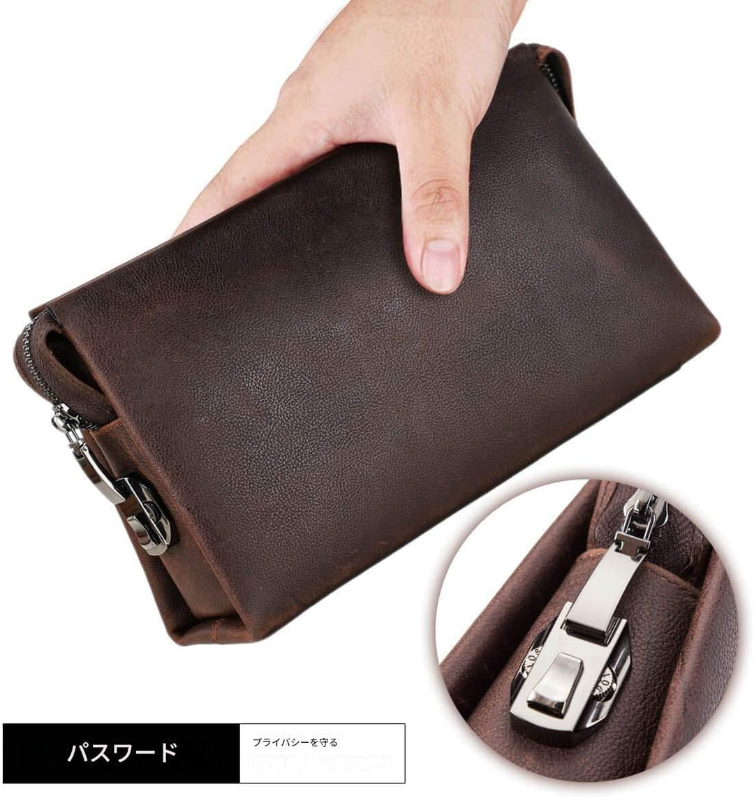 Contacts Herren Echtes Leder Ausweis Handyhalter Reissverschluss Coin Key Clutch Geldbörse Handtasch