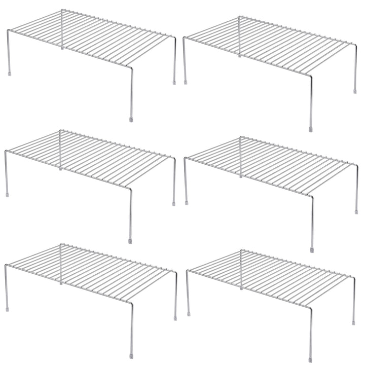 IPEGTOP 6er-Pack grosser Gefrierschrank-Aufbewahrungsregal, rostfreier Edelstahl, platzsparend, für