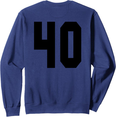 # 40 Team Sports Trikot vorne & hinten Number Player Fan Sweatshirt