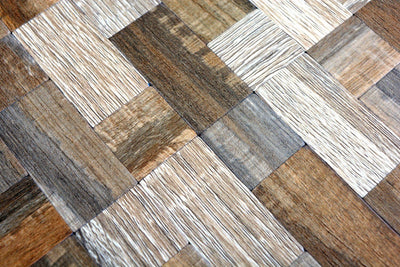 Mosaik Fliesen Mosaikfliesen Metallmosaik Kachel braun Holzoptik matt Küchenfliese WC Fliesenspiegel