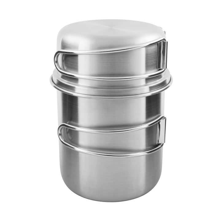 Tatonka Handle Mug Set (500/600 / 850 ml) – Becherset aus rostfreiem Edelstahl bestehend aus Tasse u