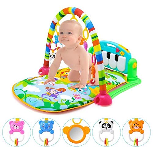 Spielmatte, Baby, Spieldecke Baby, Krabbeldecke für Baby Spielbogen für Babys, Laufstallfunktion, 1