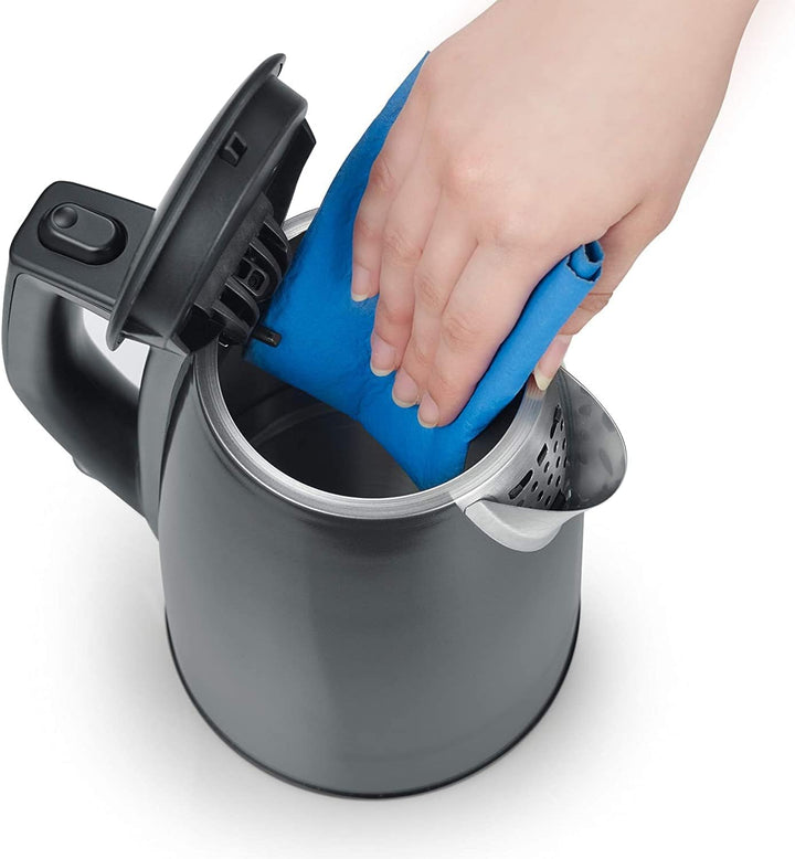 SEVERIN WK 9540 Wasserkocher (ca. 2.200 W, 1,0 L) grau-metallic/schwarz Single