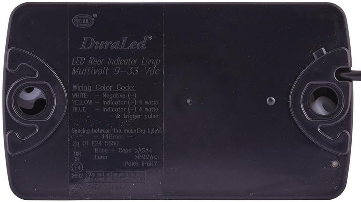 HELLA - Blinkleuchte - DuraLED - LED - 24/12V - Anbau/geschraubt - Lichtscheibenfarbe: glasklar - Ka