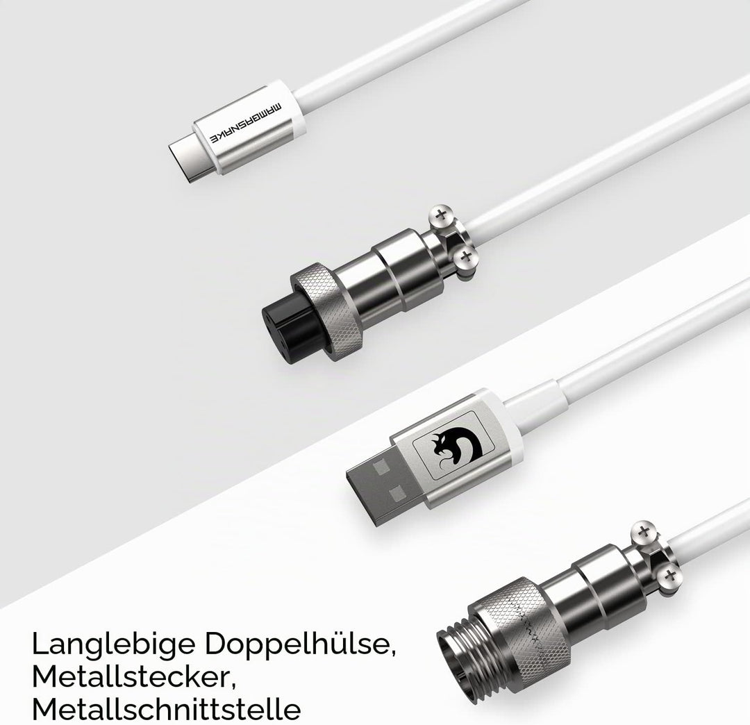 Computer-Gaming-Tastaturkabel, kundenspezifisches gewickeltes Fliegerkabel für mechanische Tastatur,