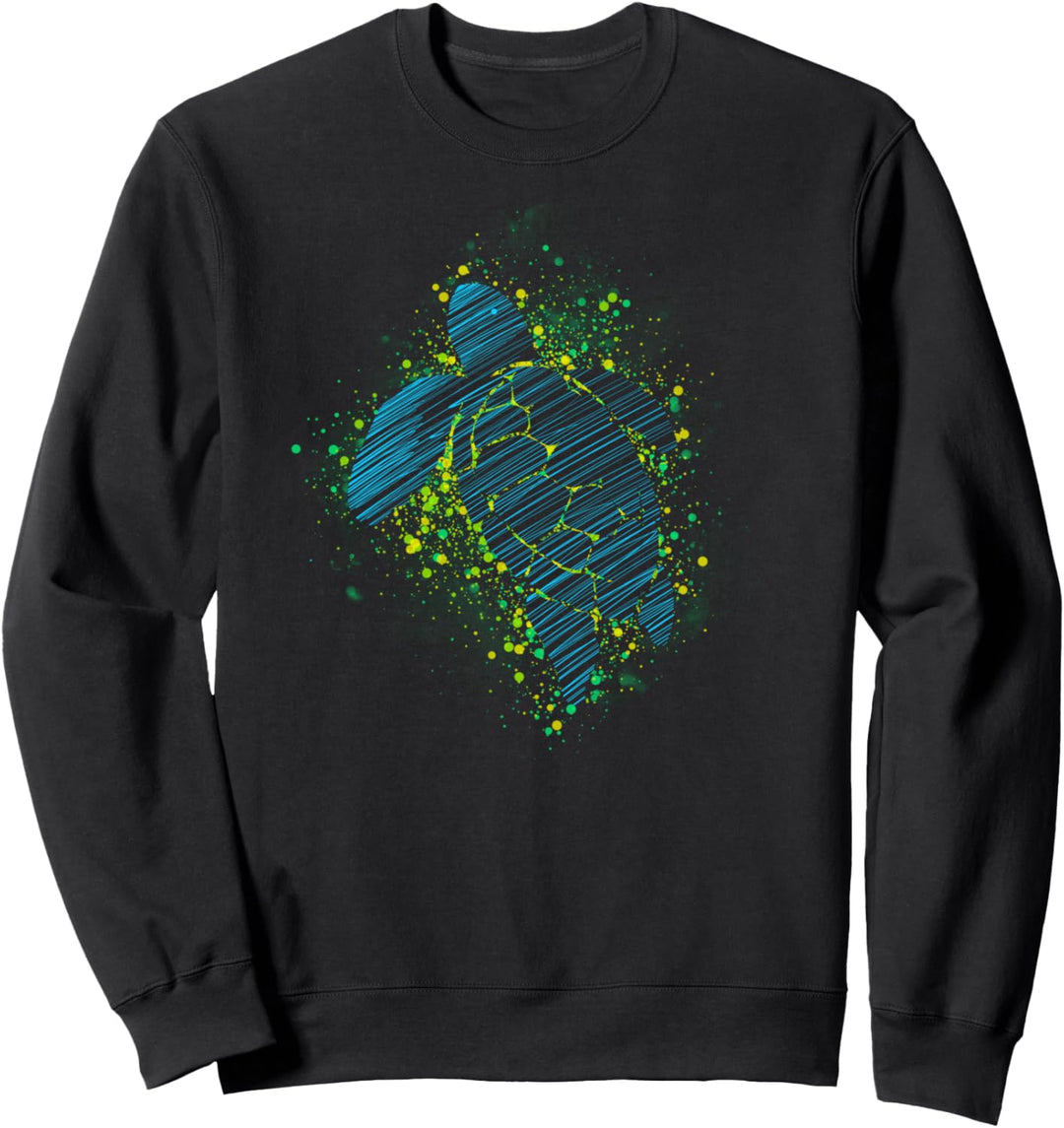 Abstrakte bunte Meeresschildkröte Geschenk Ozean Sweatshirt
