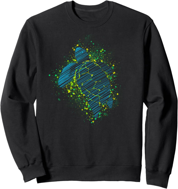 Abstrakte bunte Meeresschildkröte Geschenk Ozean Sweatshirt