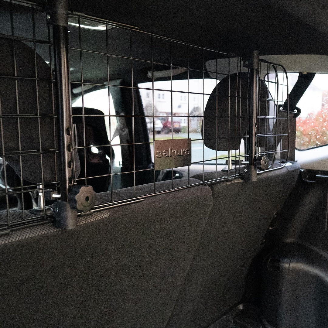 Sakura Kopfstützen-Hundegitter für Pkw SS5259 - leicht zu montieren in den meisten Fahrzeugen, Flies
