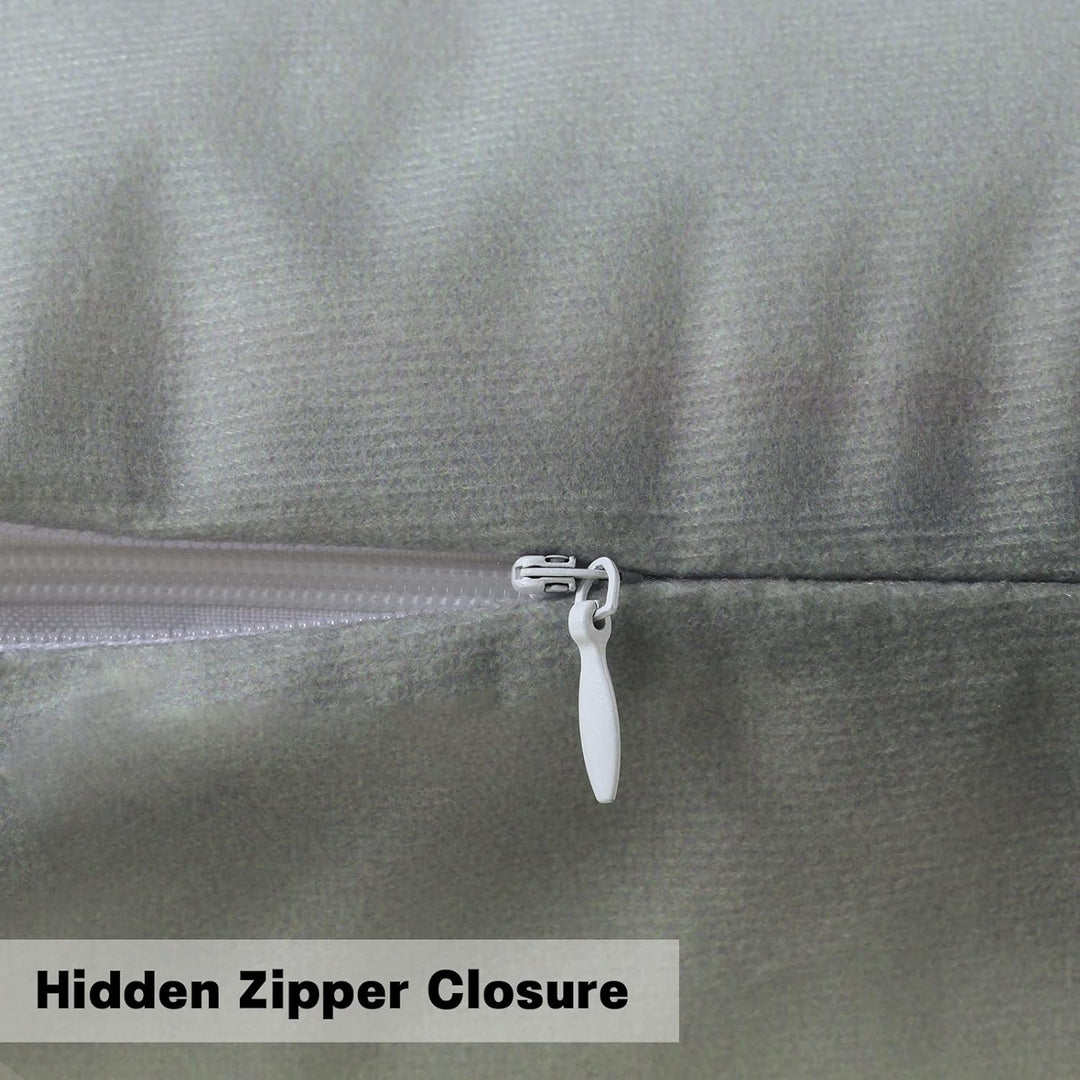 Bonhause 4er Set Kissenbezüge Marmor Grau 45 x 45 cm Doppelseitig Schwarz Gold Abstrakte Kunst Samt