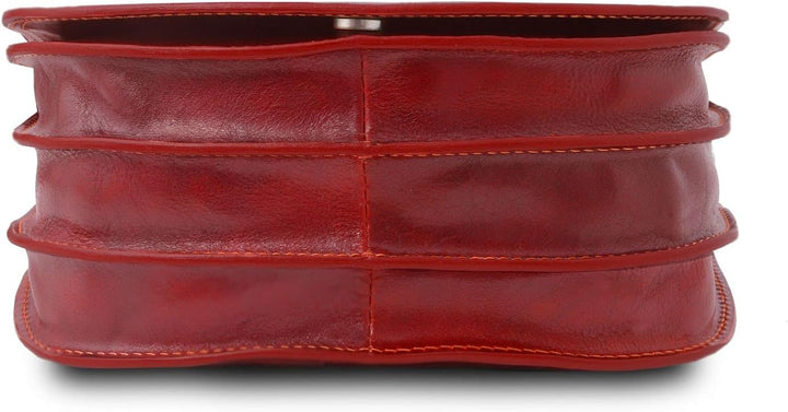 Tuscany Leather Isabella Klassische Umhängetasche aus Leder Rot, Rot