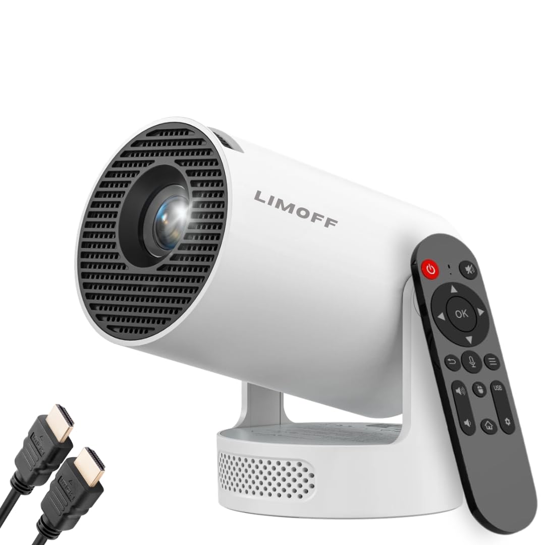 [2025 Neues Modell – inkl. HDMI-Kabel] LIMOFF Hy300 Ultra Mini Beamer – 1080P Full HD Smart Projekto
