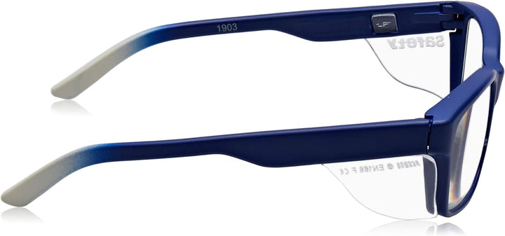 Pegaso Work and Fun Brille gegen impactó Objektiv mit Pre Sehstärke, mehrfarbig (Blau/Weiss), +2.5,