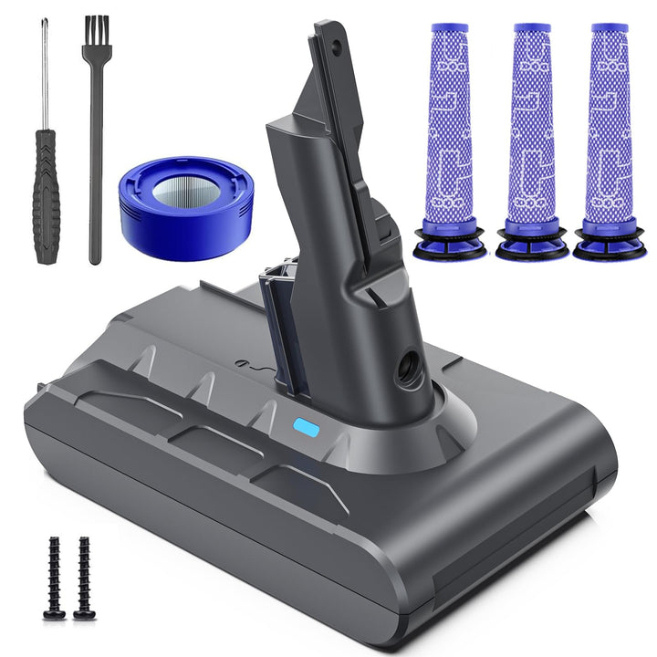 Keenstone 8000mAh V7 Akku, Ersatzakku für Dyson SV11 V7 Animal Trigger Abosolute Motorhead Pro Fluff