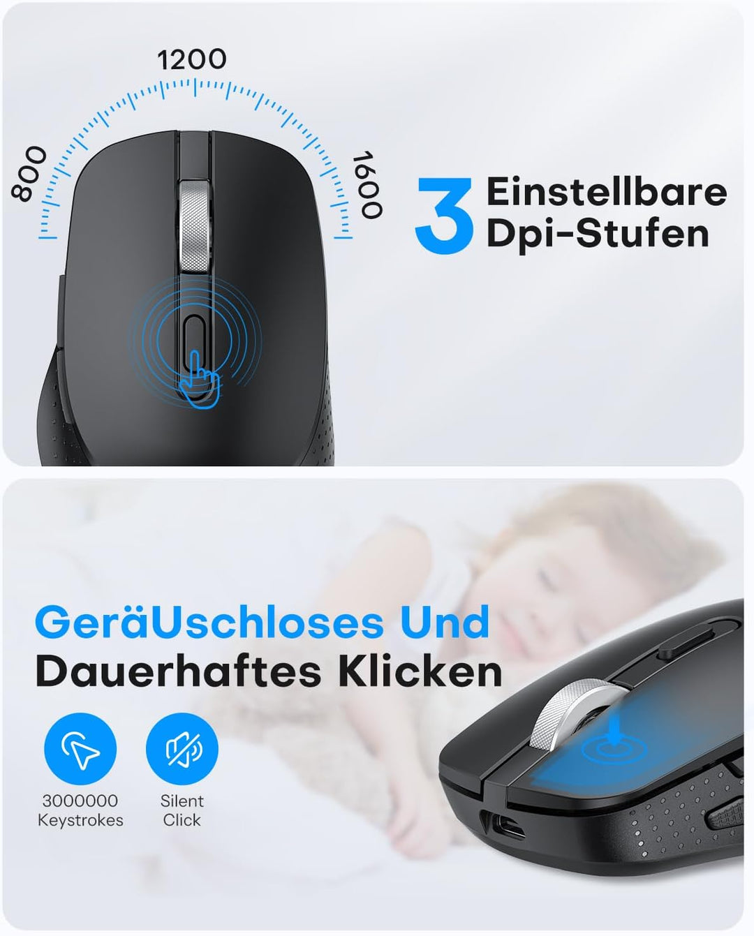 OMOTON Tastatur Maus Set Kabellose für MacBook Air/MacBook Pro/iMac/iMac Pro/Mac mini, Bluetooth Fun