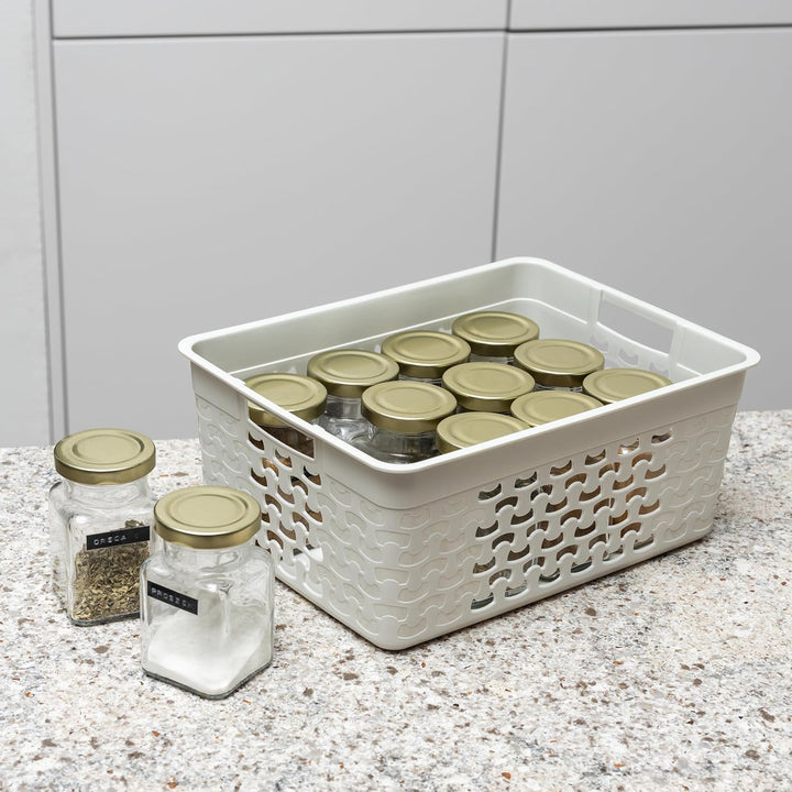BranQ Home essential Universeller, multifunktionaler, Aufbewahrungskorb in Cotton Design, BPA-frei K