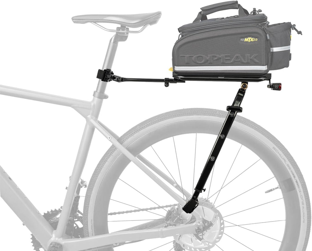 Topeak Zi RAK Gepäckträger Schwarz, Fahrrad Gepäckträger aus Aluminium mit Strap Mount Befestigung f
