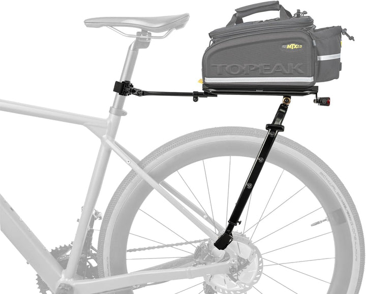 Topeak Zi RAK Gepäckträger Schwarz, Fahrrad Gepäckträger aus Aluminium mit Strap Mount Befestigung f
