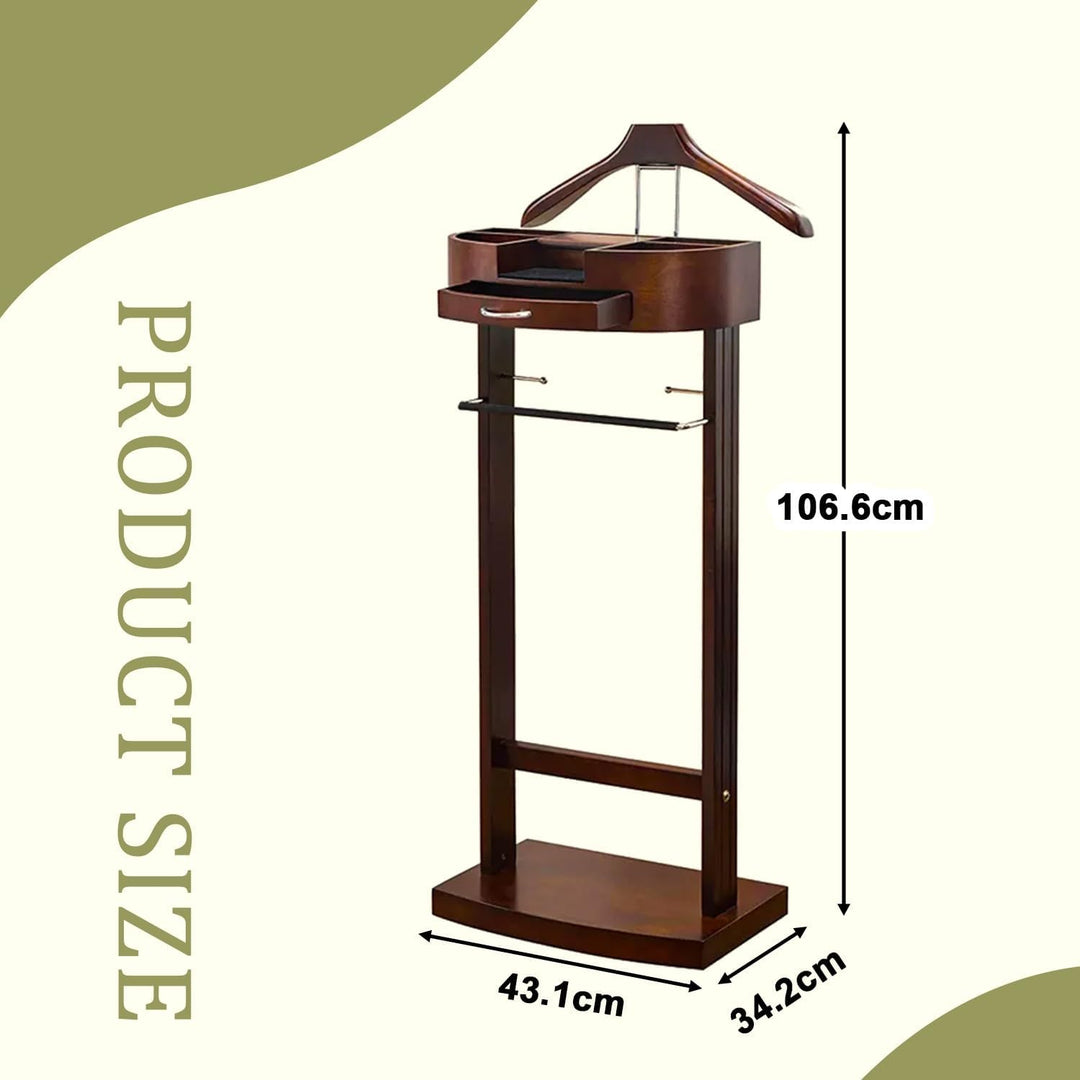 Stummer Diener aus Massiv Holz, Stummer Damen Diener mit Hosenbügel, Herrendiener Schlafzimmer mit S