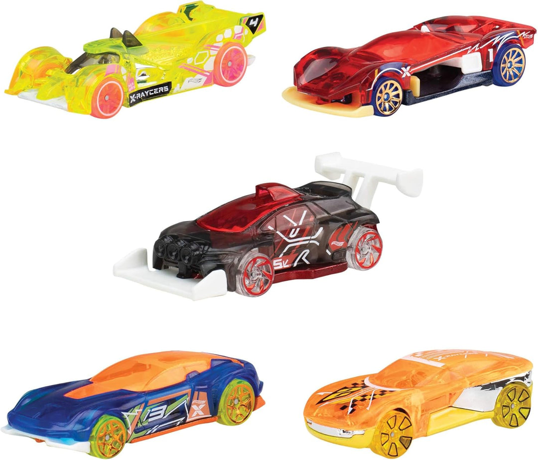 Hot Wheels Spielzeugautos oder -Trucks 5er-Pack Bundle, 3 thematische Sets mit 5 Fahrzeugen im Masss