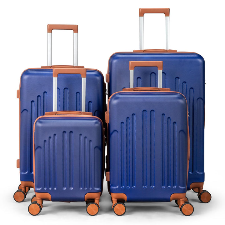 LALAHO Kofferset 4 teilig Hartschale, Reisekoffer mit Rollen Gross, Koffer Set 4 Stück aus ABS, Hand