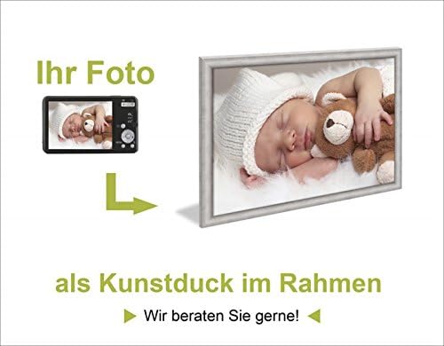 ARTland Bild mit Rahmen Kunstdruck gerahmt 35x45 cm Wandbild Wohnzimmer Design Bilder mit Sprüchen H