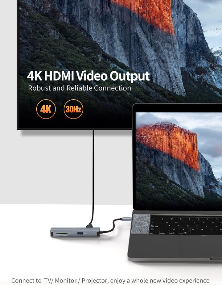 USB C Hub HDMI, USB-C Hub, CableCreation USB Hub, 2 USB 3.0, 1 HDMI 4K Adapter, SD/Micro SD-Kartenle