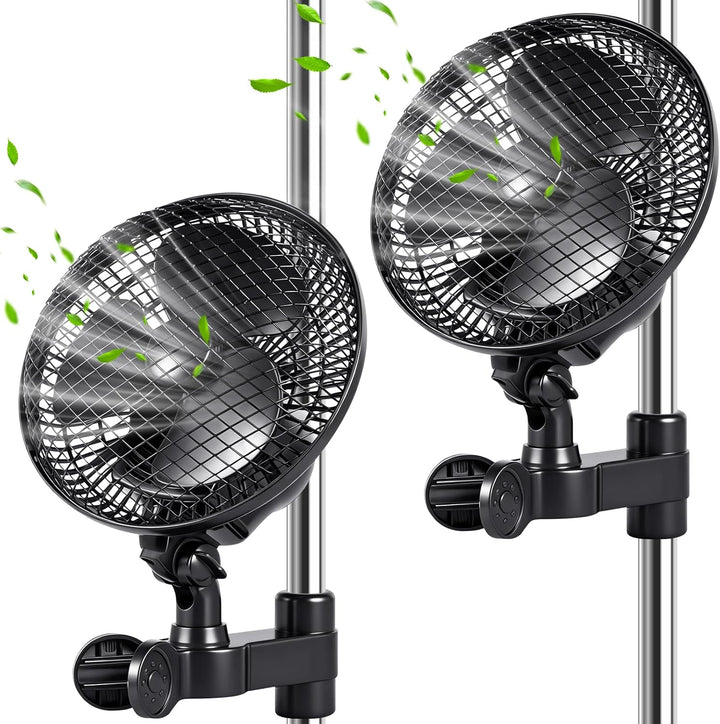 Grow Ventilator Oszillierender Clip Ventilator 6'' Mini Fan, Klemmbarer Grow Lüfter für Growzelt&Gro