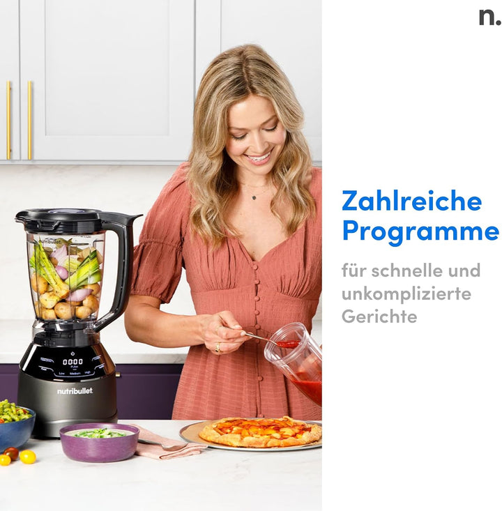 nutribullet Full Size Blender Combo, Elektrischer Mixer, Multifunktionaler Zerkleinerer, Profi, 1200