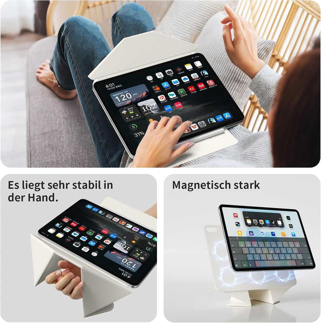Magnetisch Hülle für iPad (A16) 11. Generation 11 Zoll 2025, iPad 10. Generation 10,9 Zoll 2022, Sch