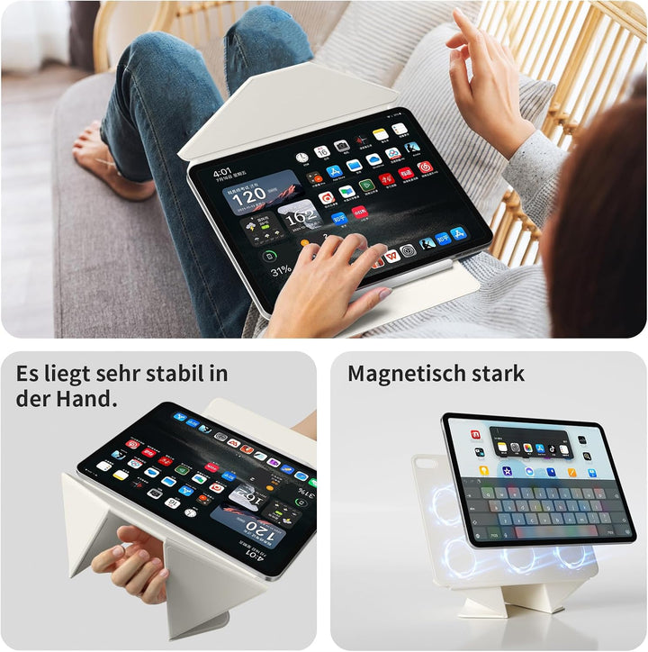 Magnetisch Hülle für iPad (A16) 11. Generation 11 Zoll 2025, iPad 10. Generation 10,9 Zoll 2022, Sch