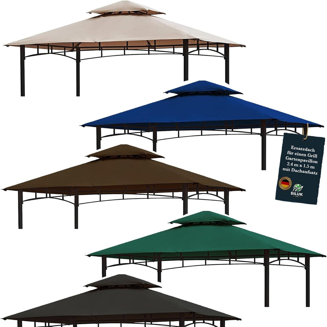 freigarten.de Ersatzdach für Pavillon Grill 2.4[m] x 1.5[m] Meter Sand Antik Pavillon Wasserdicht Ma