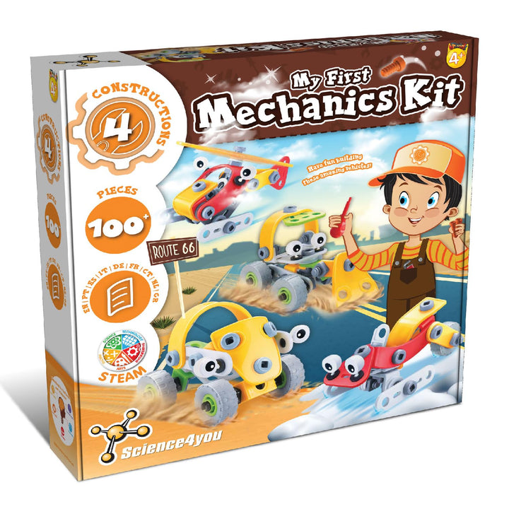 Science4you Mein Erstes Konstruktionsspielzeug ab 4 - Auto Spielzeug für Kinder mit 100+ Stück und 4