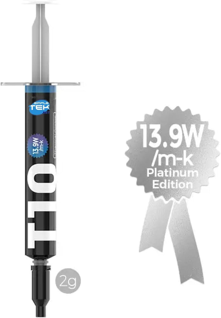 SIMPLETEK - Wärmeleitpaste Spritze – Hochleistungs-Thermalpaste für CPU/Prozessor (13,9 W/m·k) – 2 G