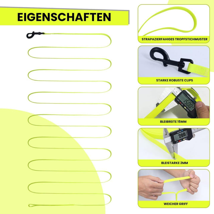 Loutep Biothane Schleppleine Für Hunde Lange Hundeleine 3m 5m Schleppleine 10m Für Hunde 15m 20m Lei
