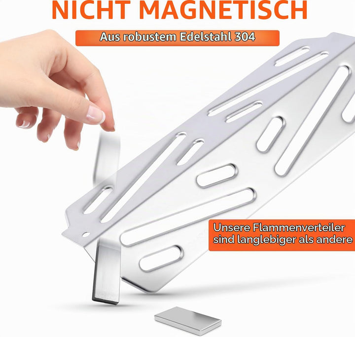 Denmay Flavorizer Bars 66032 und Wärmeabweiser 66040 für Weber Genesis II E-310, II E-330, II E-335,