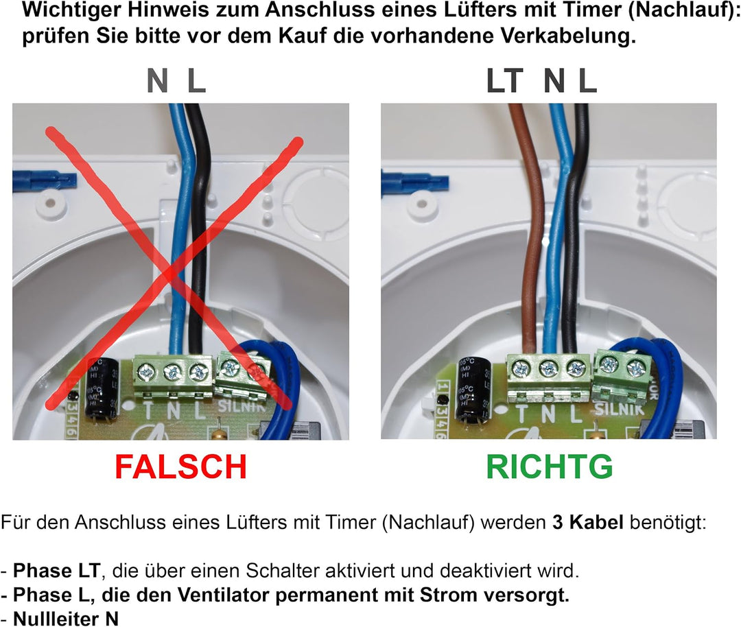 Awenta Badlüfter Wand-Ventilator Ø 100 mit Nachlauf, Kugellager Silent Nea - Line System+ inox (inox