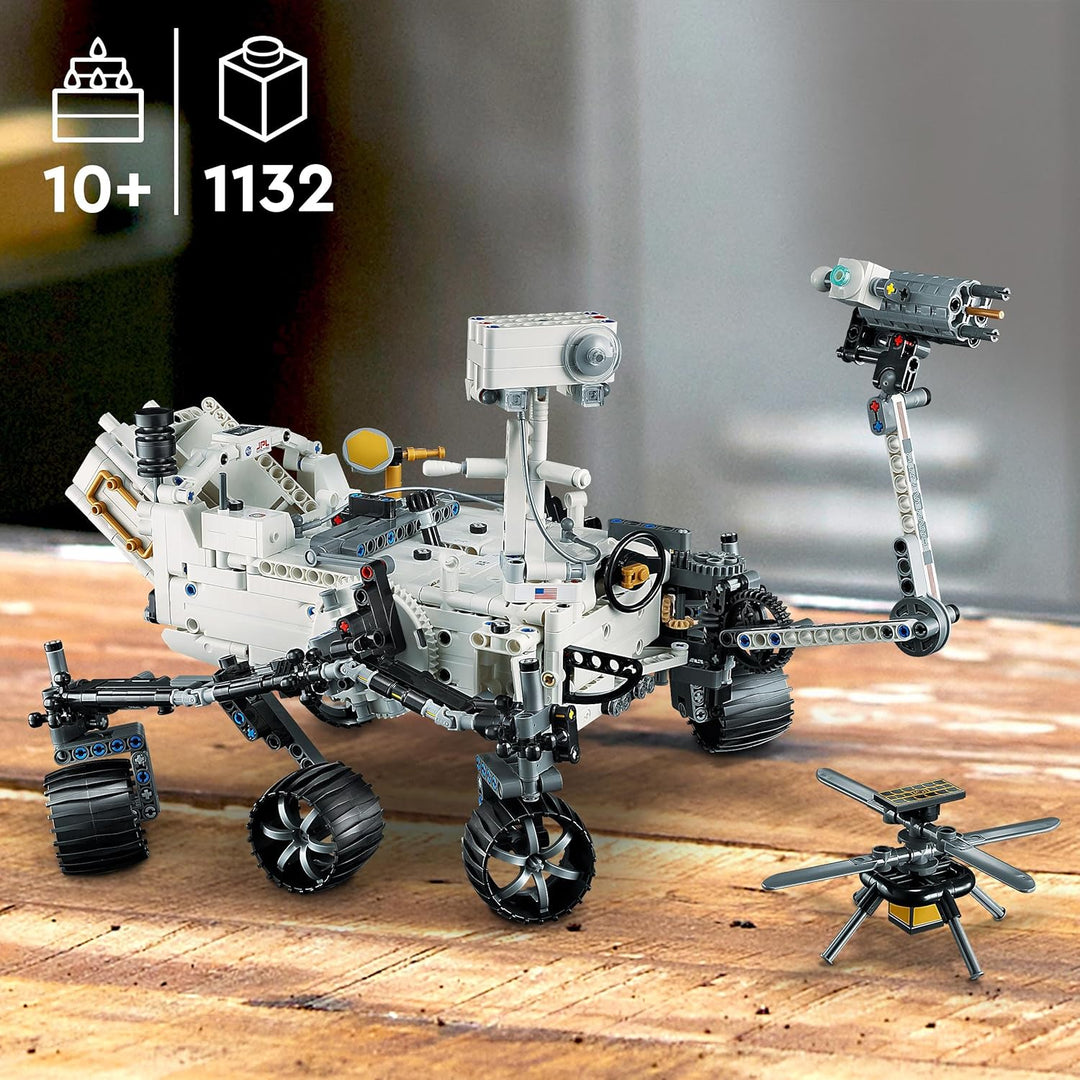 Lego 42158 Technic NASA Mars-Rover Perserverance Weltraum Spielzeug Set mit AR-App, Wissenschafts-Sp