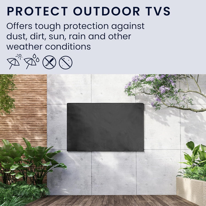 kwmobile 43" TV Outdoor TV Abdeckung - Fernseher Hülle Bildschirmschutz - Schutzhülle wetterfest - S