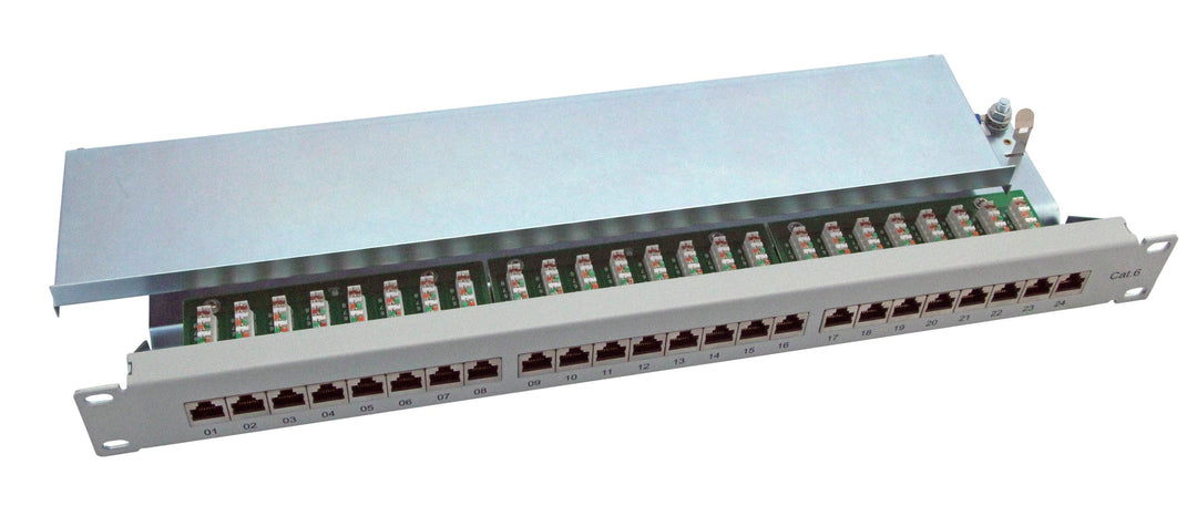 "Cat. 6 Patchpanel, 19"", 24-fach, vollgeschirmt"