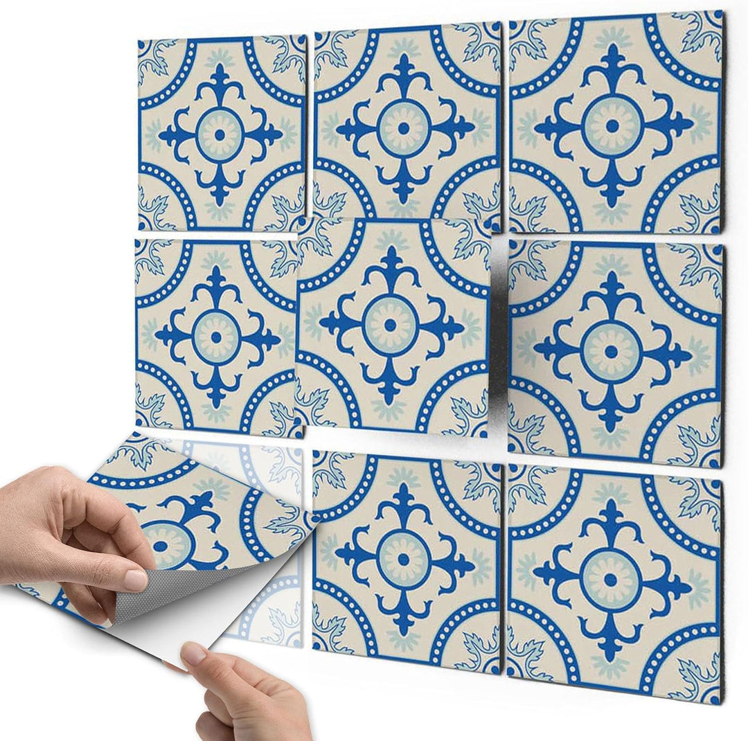 20 Stück Fliesenfolie für Bad und Küche 20x20 cm - Klebefliesen, Mosaikfliesen - Klebefolie Fliesen