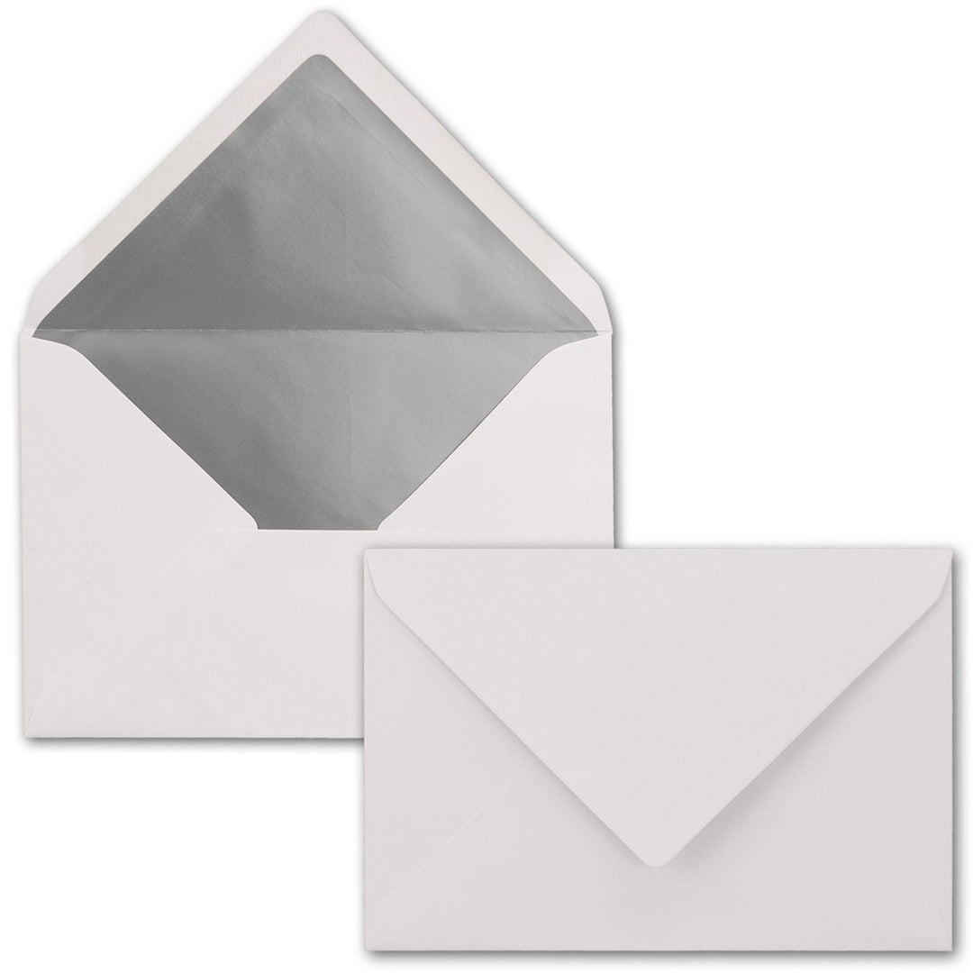 Kuverts Weiss - 100 Stück - Brief-Umschläge DIN C6-114 x 162 mm - 11,4 x 16,2 cm - Nassklebung - mat