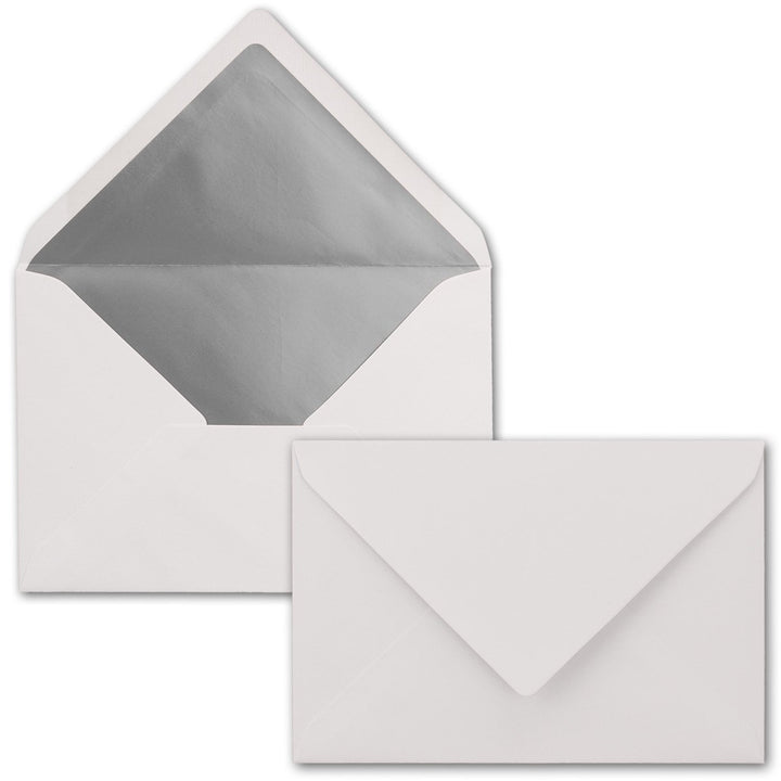 Kuverts Weiss - 100 Stück - Brief-Umschläge DIN C6-114 x 162 mm - 11,4 x 16,2 cm - Nassklebung - mat