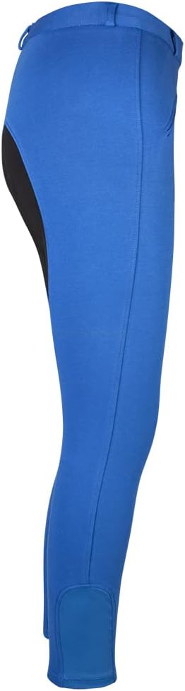 PFIFF 102290 Reithose´Thea´ Kinder Damen Vollbesatz 42 Mittelblau-schwarz, 42 Mittelblau-schwarz